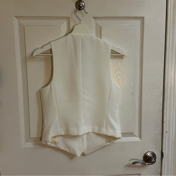 Women's White Vest Mango NET sz S - Picture 4 of 9
